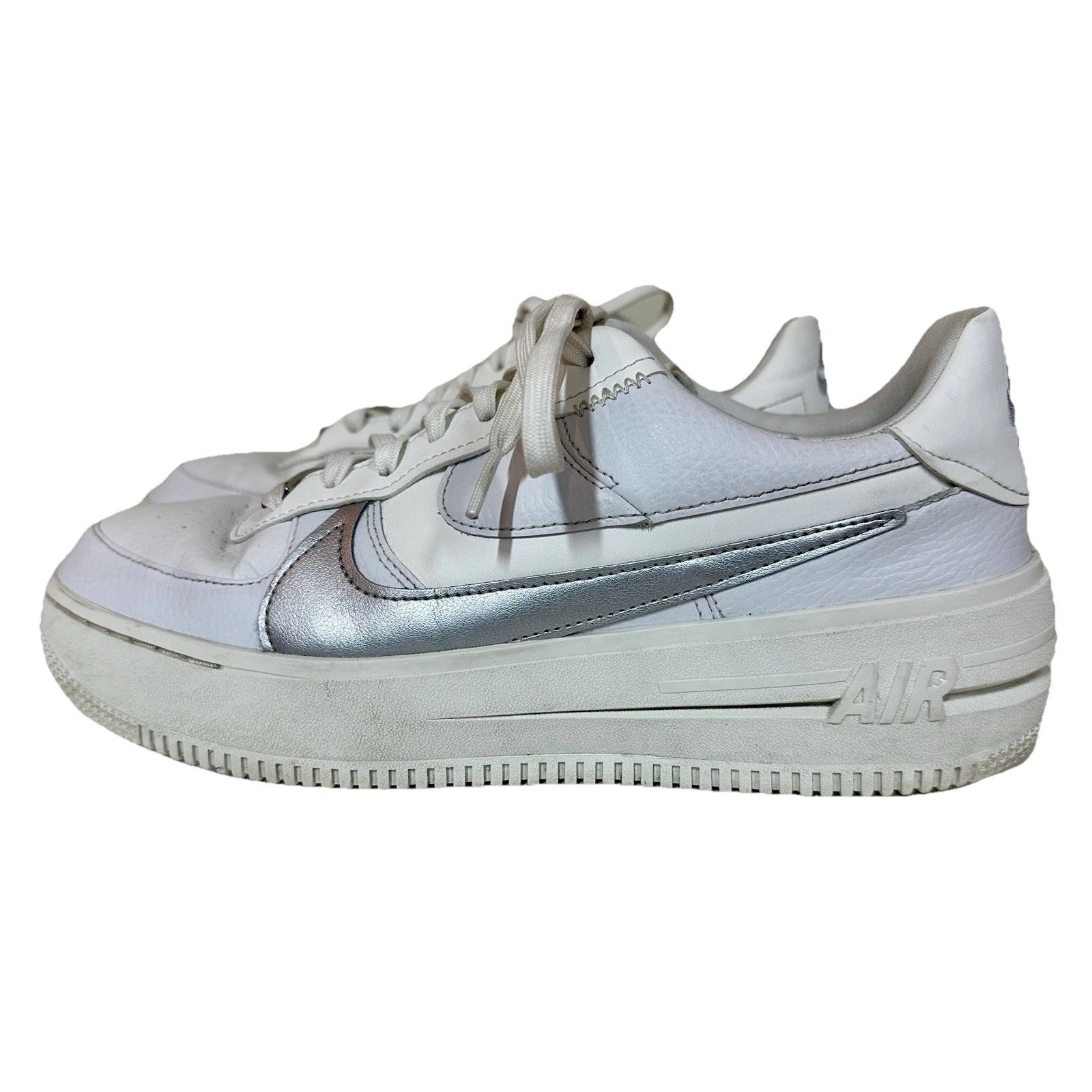 Nike Air Force 1 White Metallic Silver Mens Sneakers Size 115
